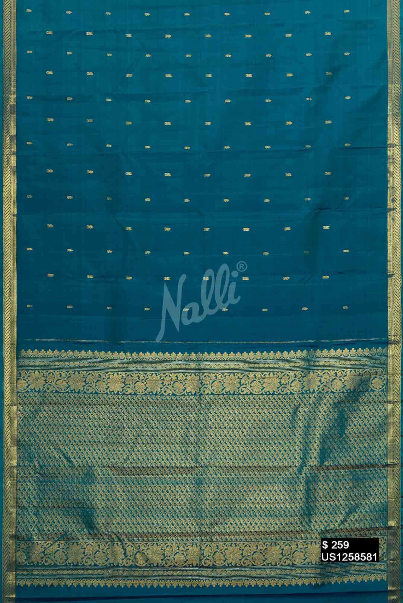 Maya Blue Kanchipuram Silk Saree