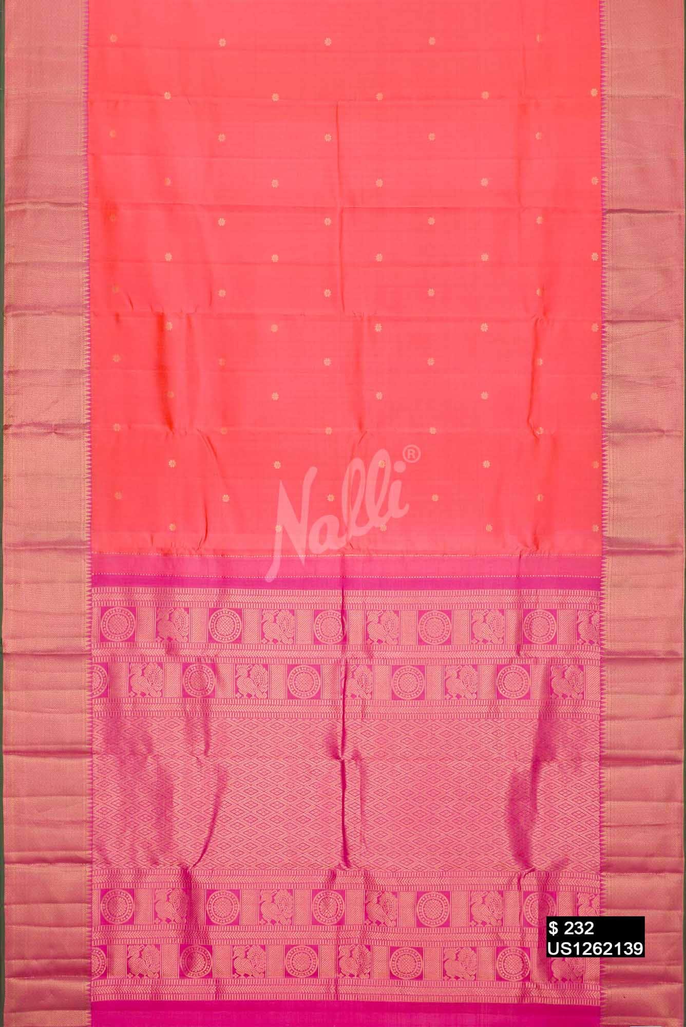 Imperial Pink Kanchipuram Silk Saree