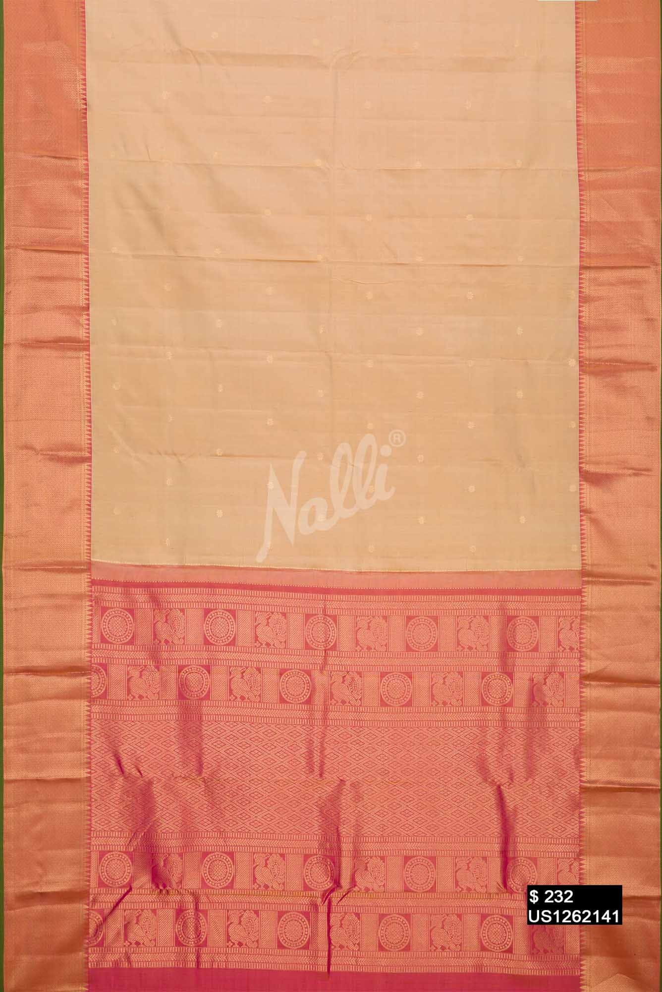 Sandal Kanchipuram Silk Saree