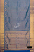 Peacock Blue Kanchipuram Silk Saree