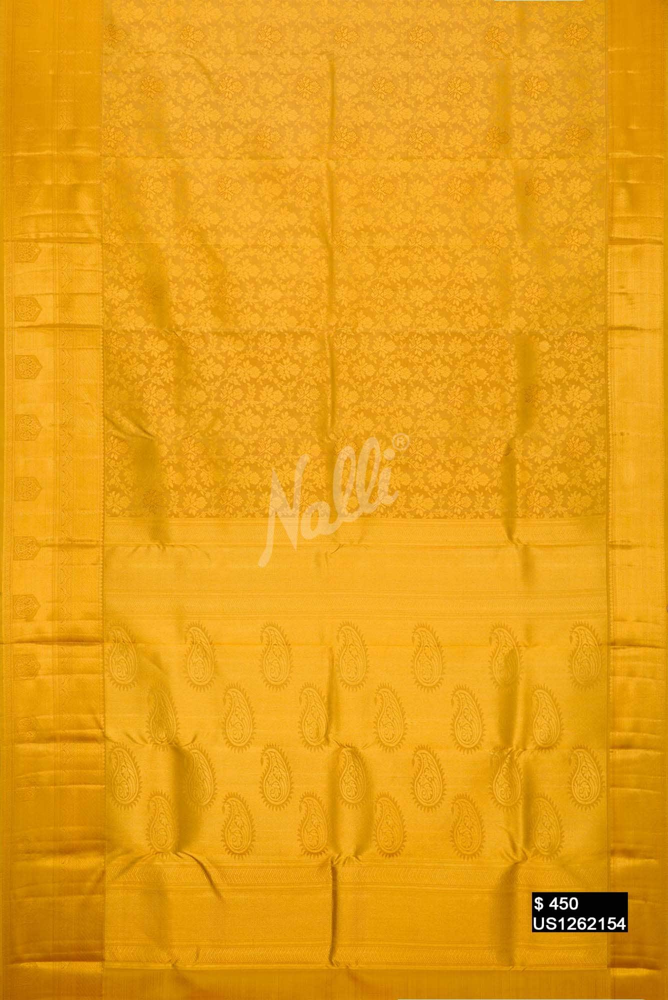 Gold Kanchipuram Silk Saree