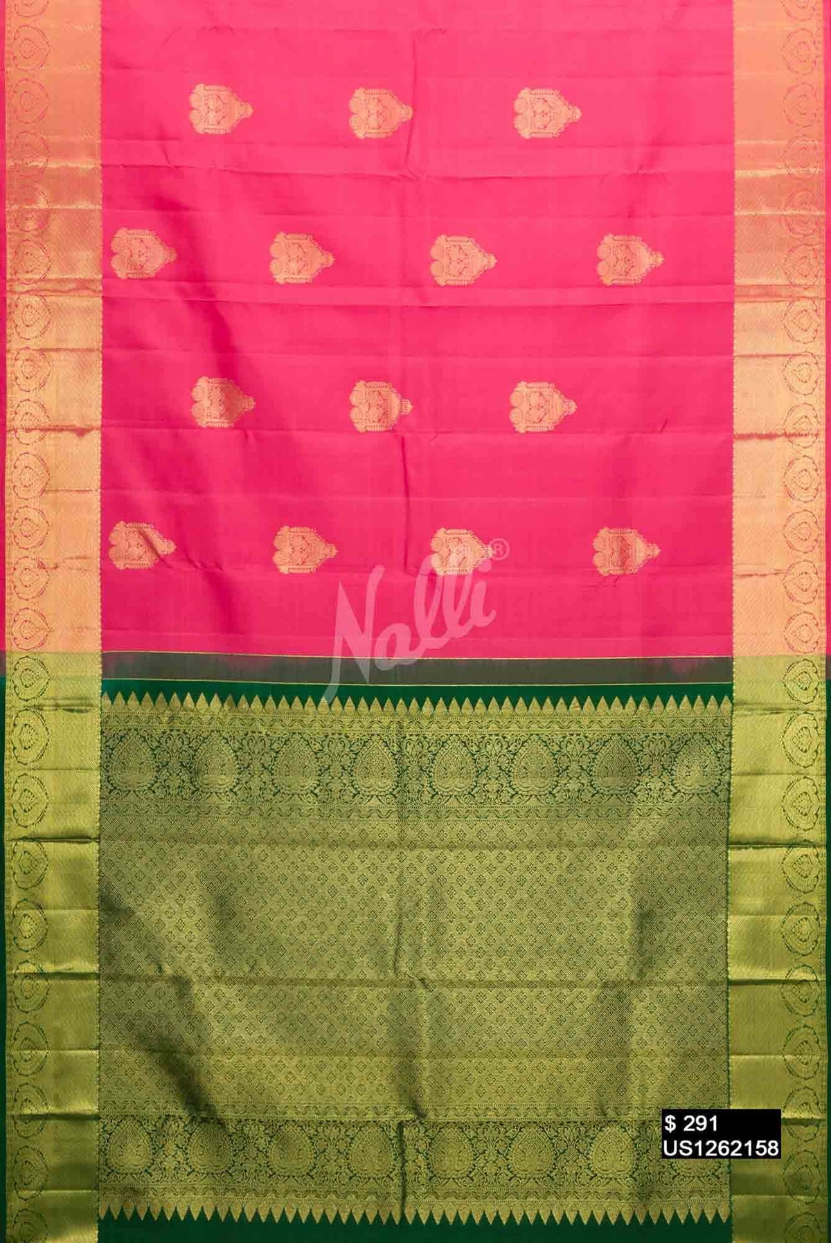 Pink Kanchipuram Silk Saree