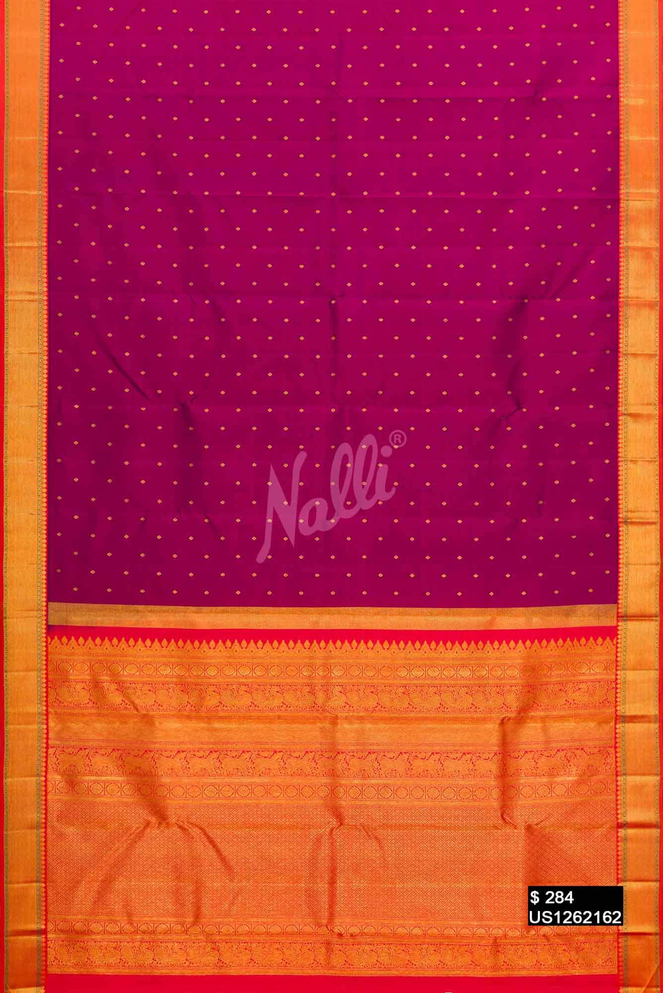 Magenta Kanchipuram Silk Saree