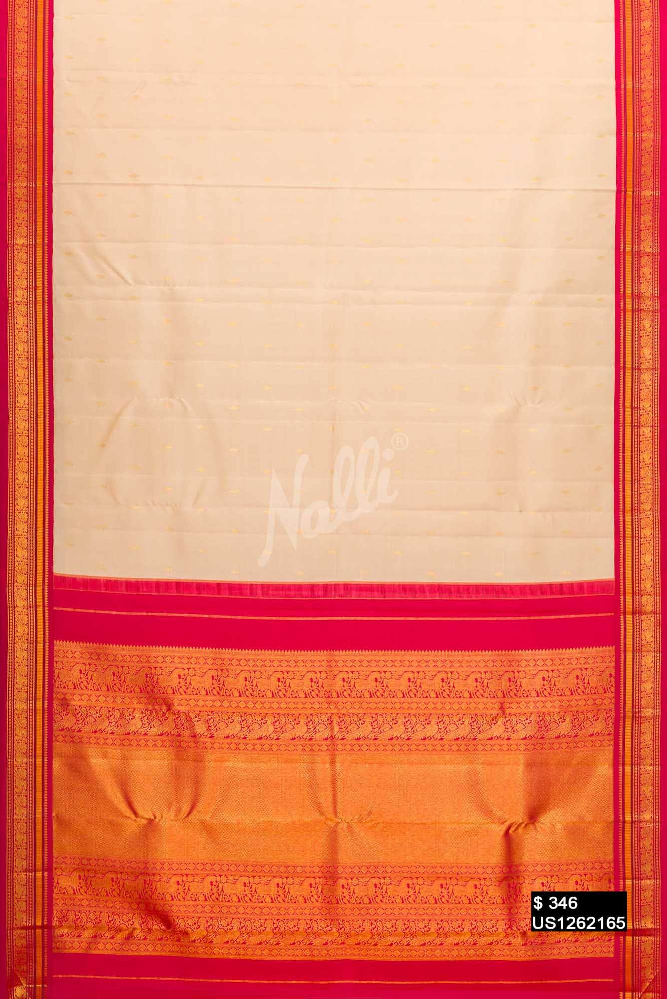 Sandal Kanchipuram Silk Saree
