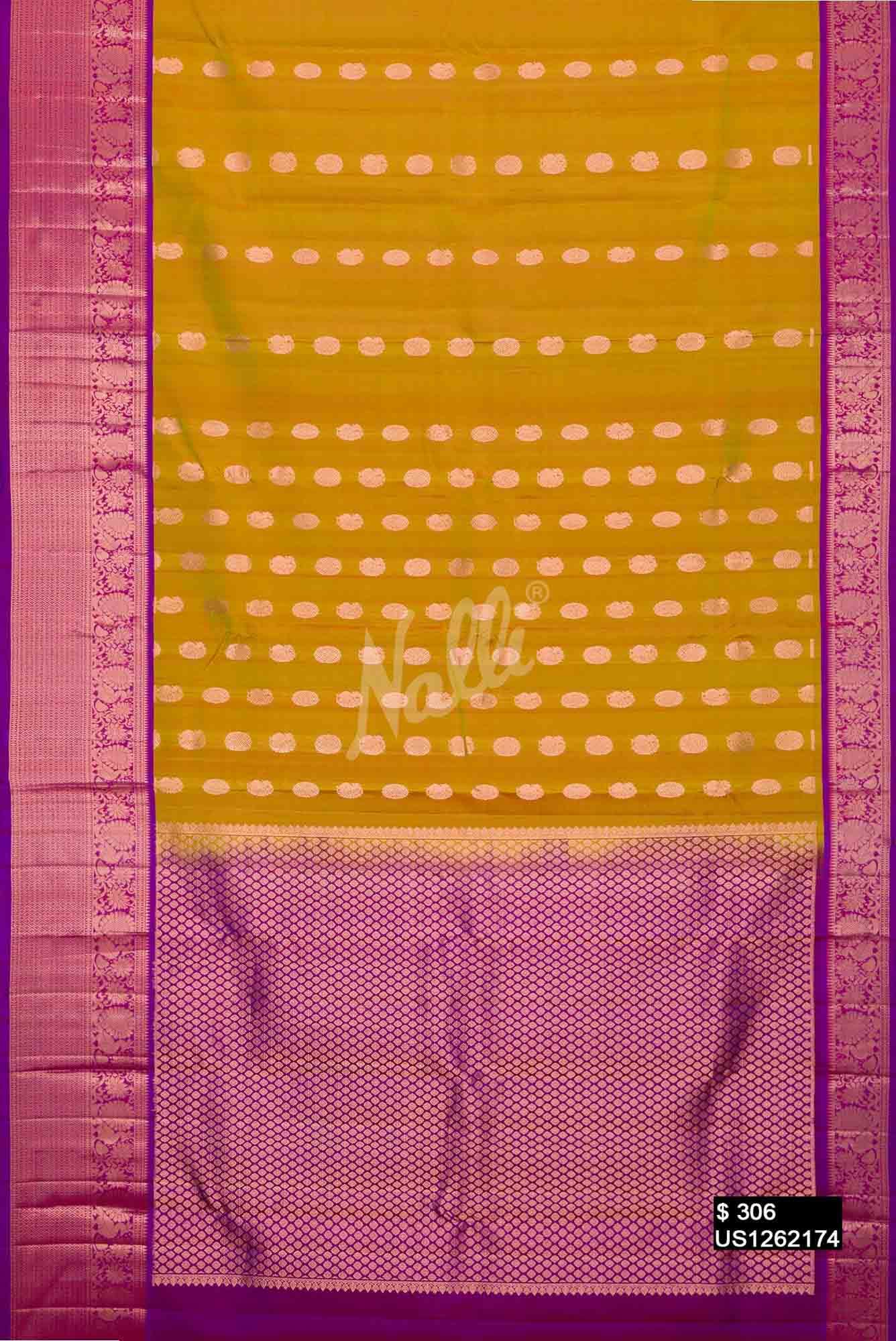Mehandi Green Kanchipuram Silk Saree
