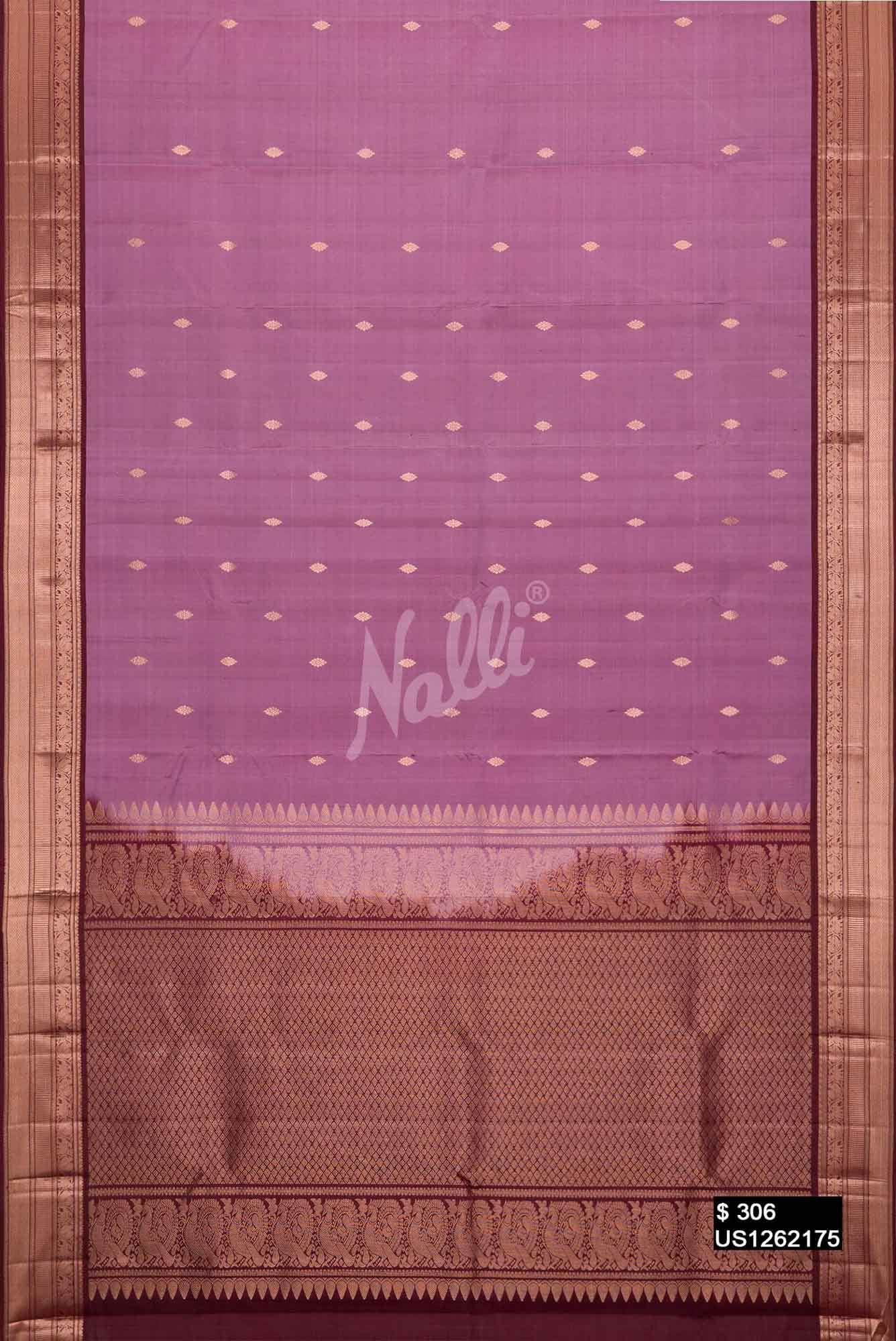 Lavender Kanchipuram Silk Saree