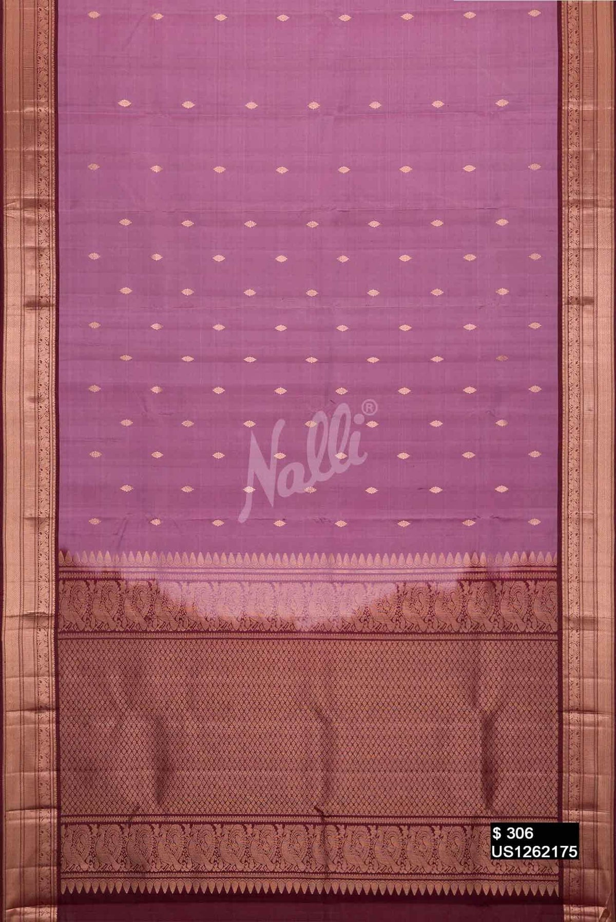 Lavender Kanchipuram Silk Saree