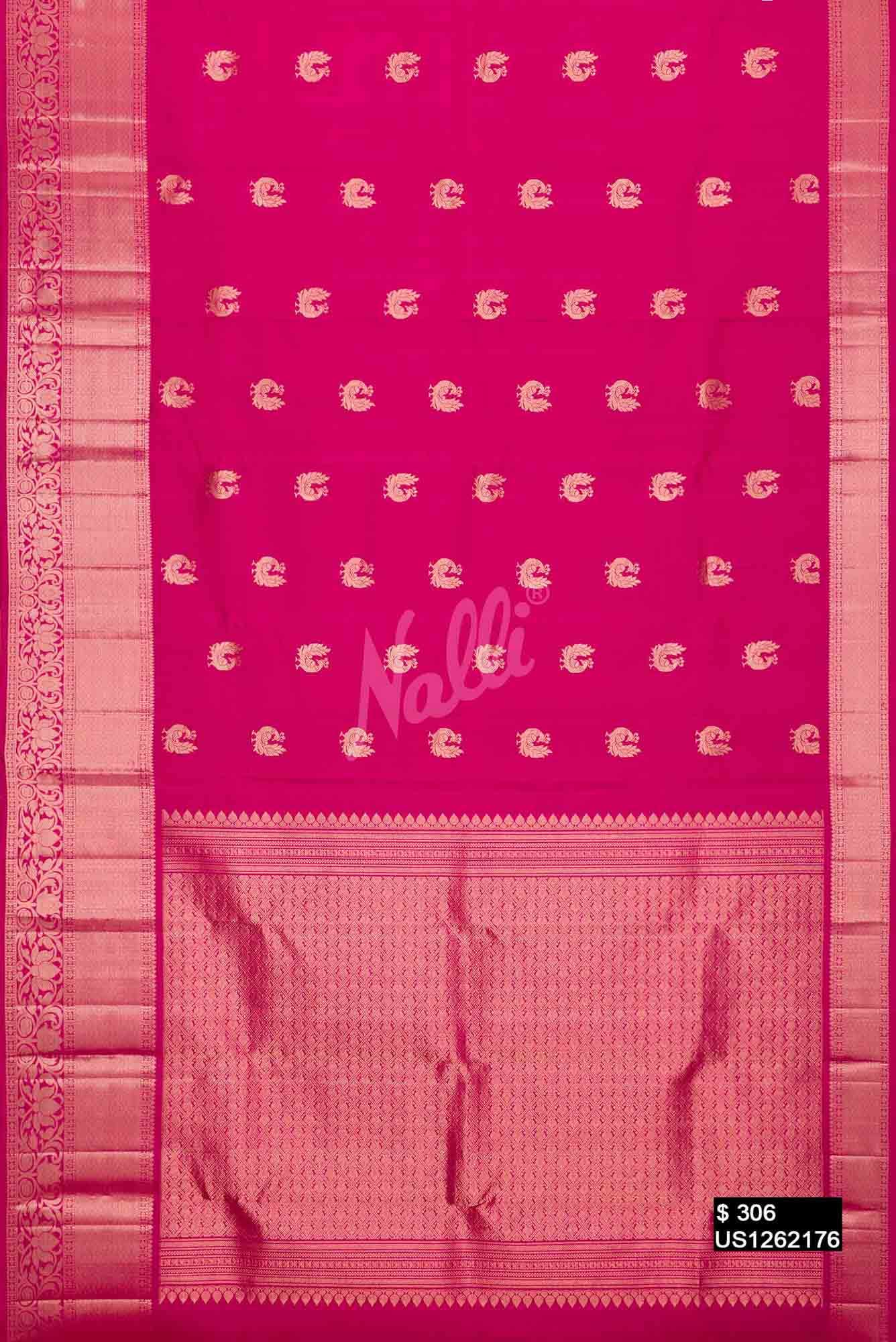 Pink Kanchipuram Silk Saree