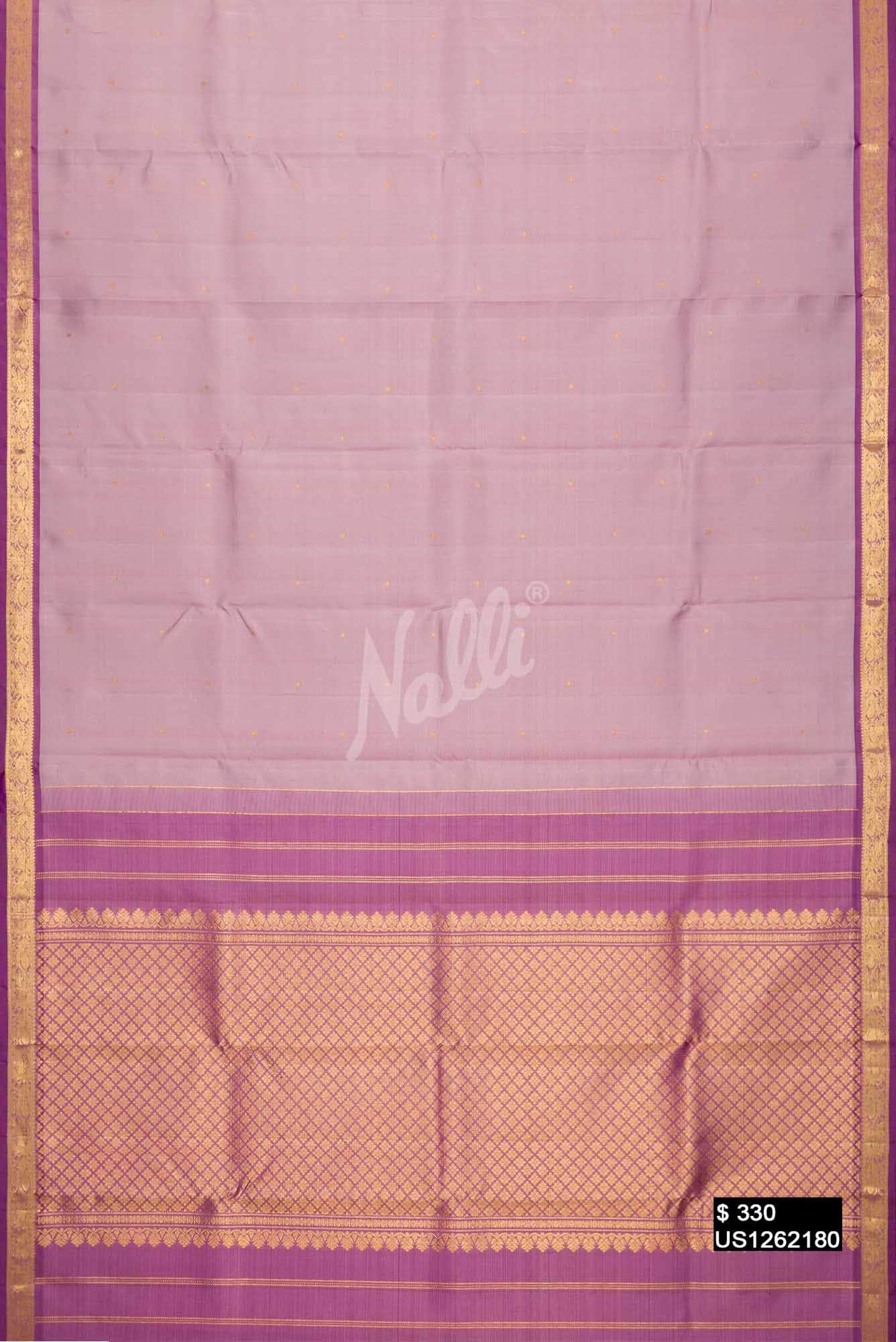 Rose Gold Kanchipuram Silk Saree