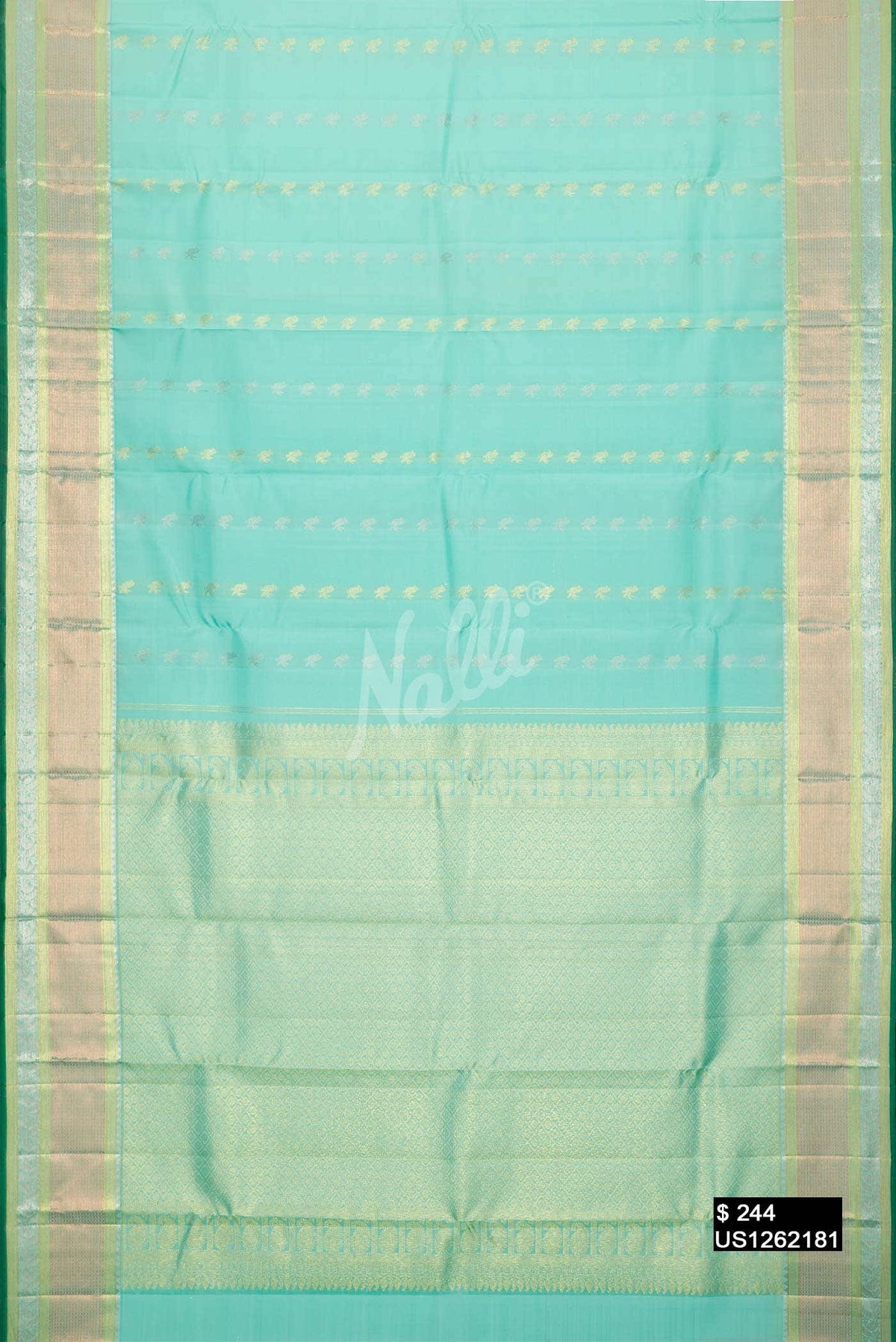 Light Blue Kanchipuram Silk Saree