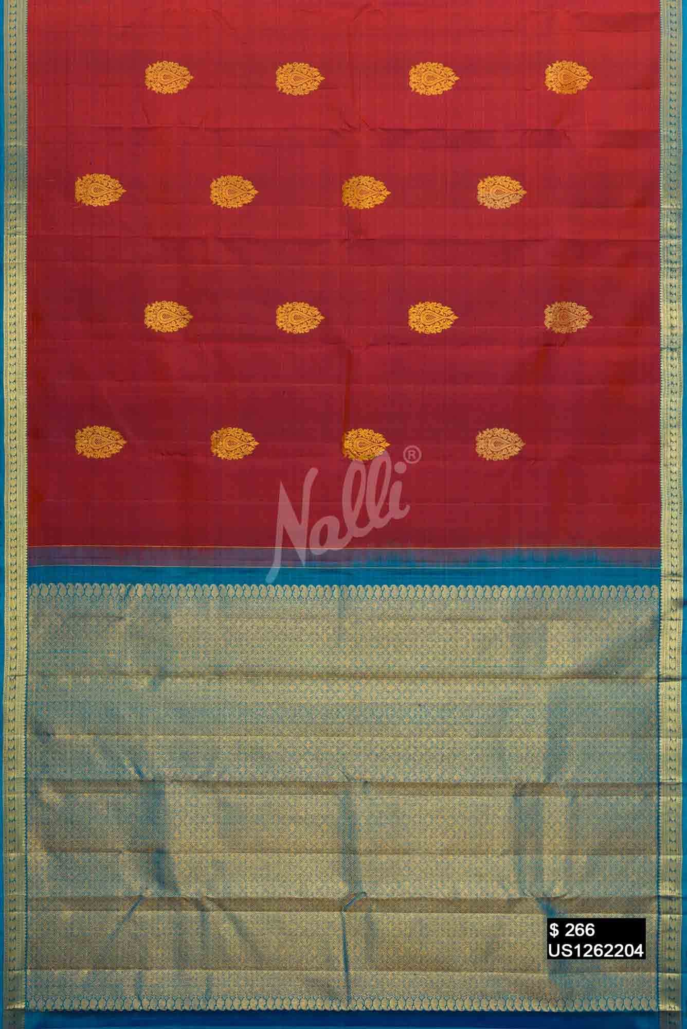 Brown Kanchipuram Silk Saree