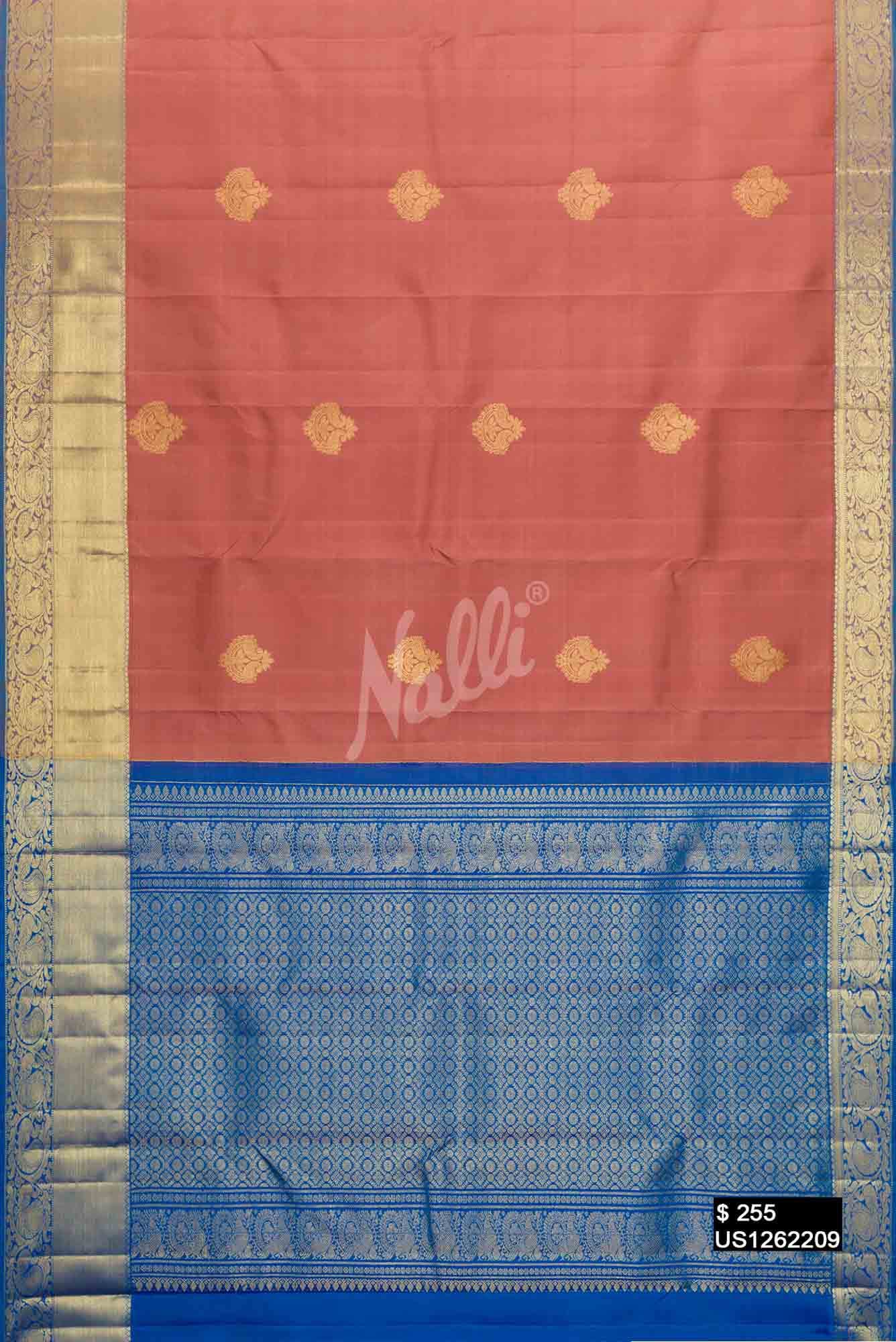 Brown Kanchipuram Silk Saree