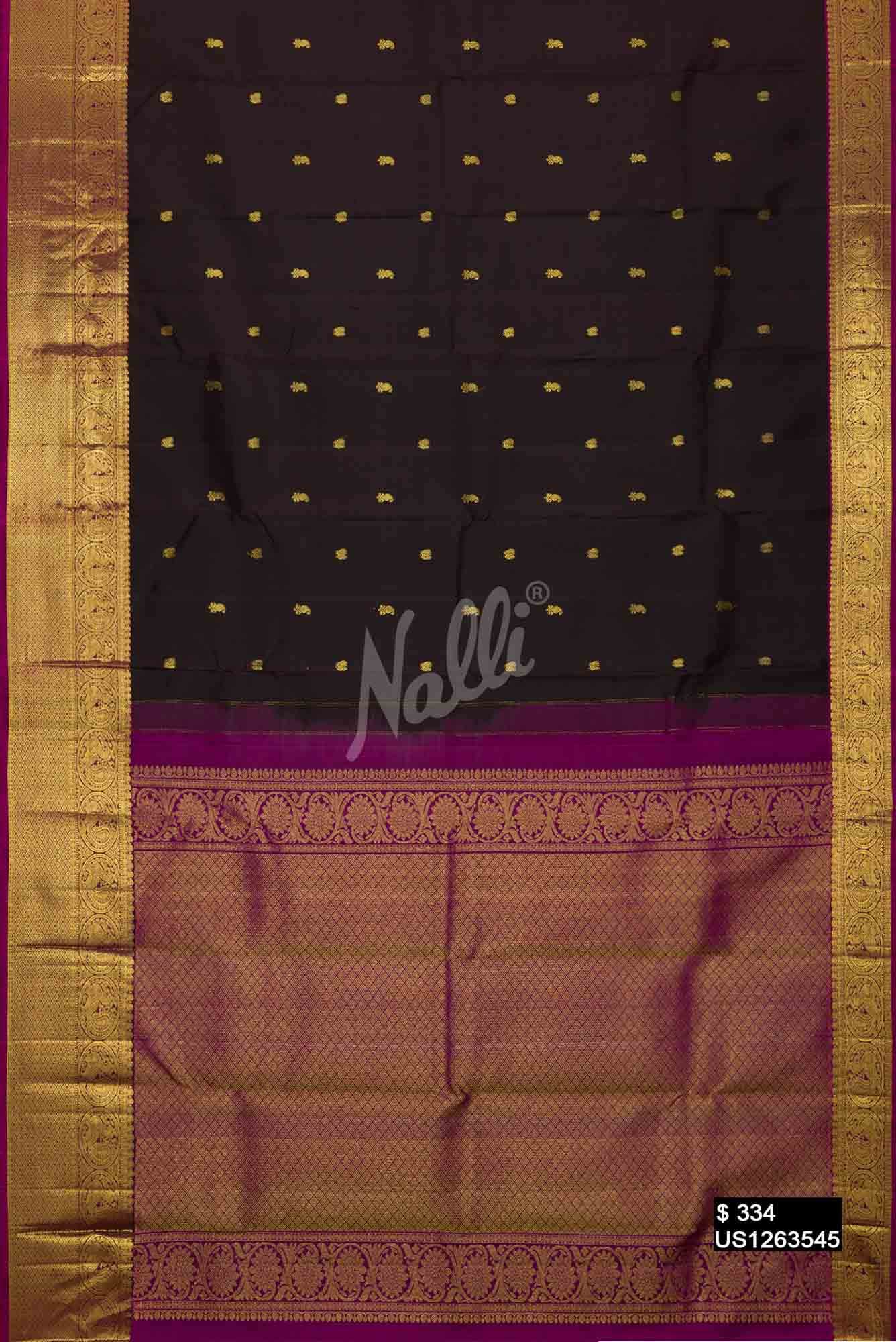 Brown Kanchipuram Silk Saree