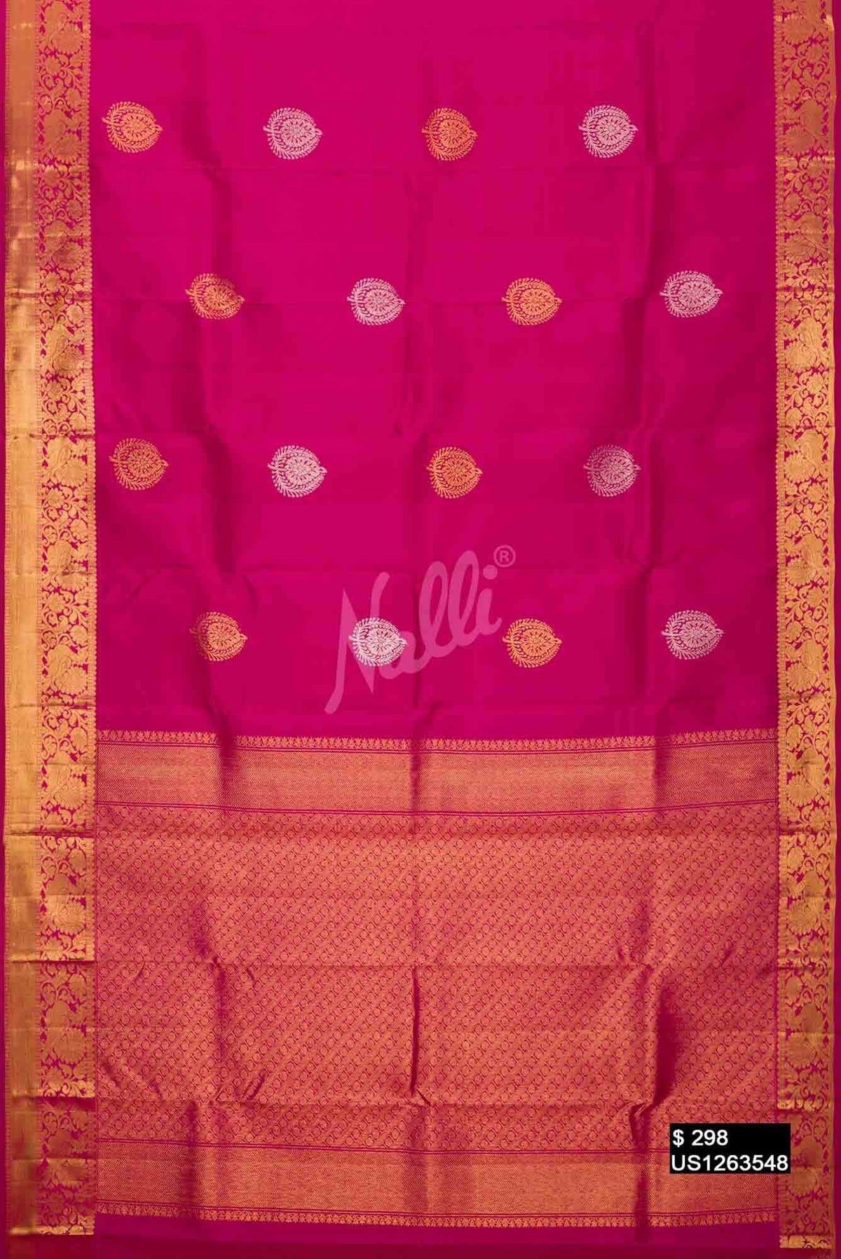 Pink Kanchipuram Silk Saree