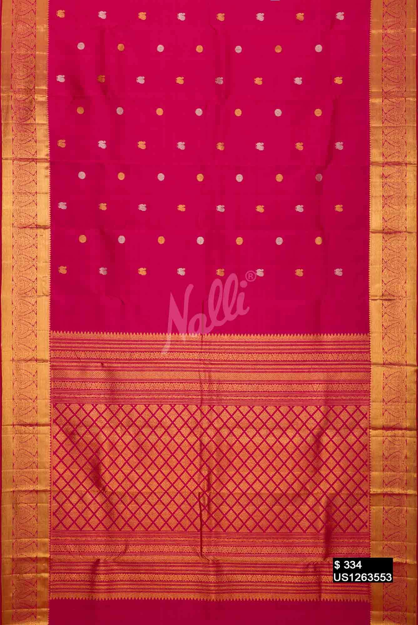 Pink Kanchipuram Silk Saree