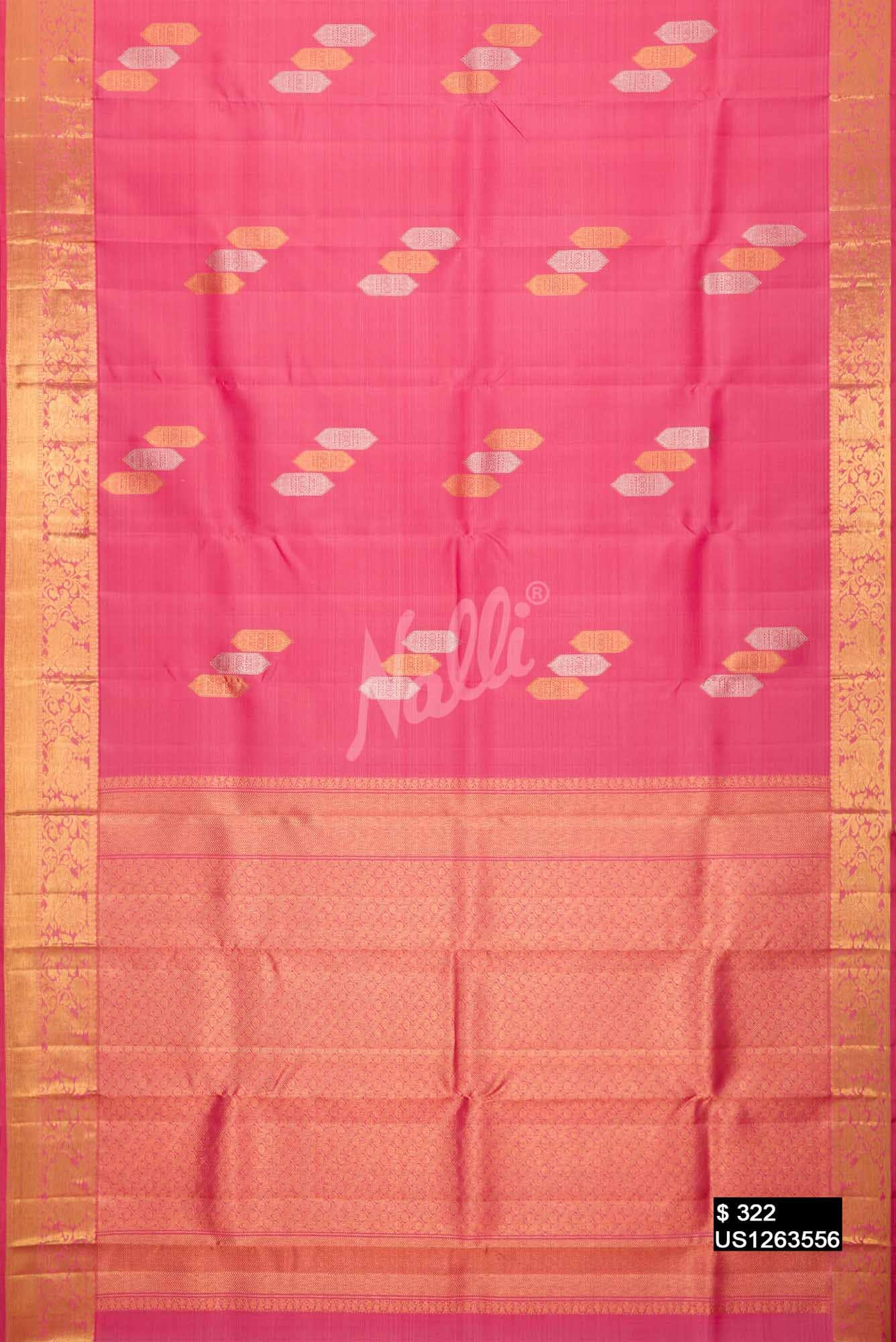 Pink Kanchipuram Silk Saree