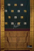 Bottle Green Kanchipuram Silk Saree