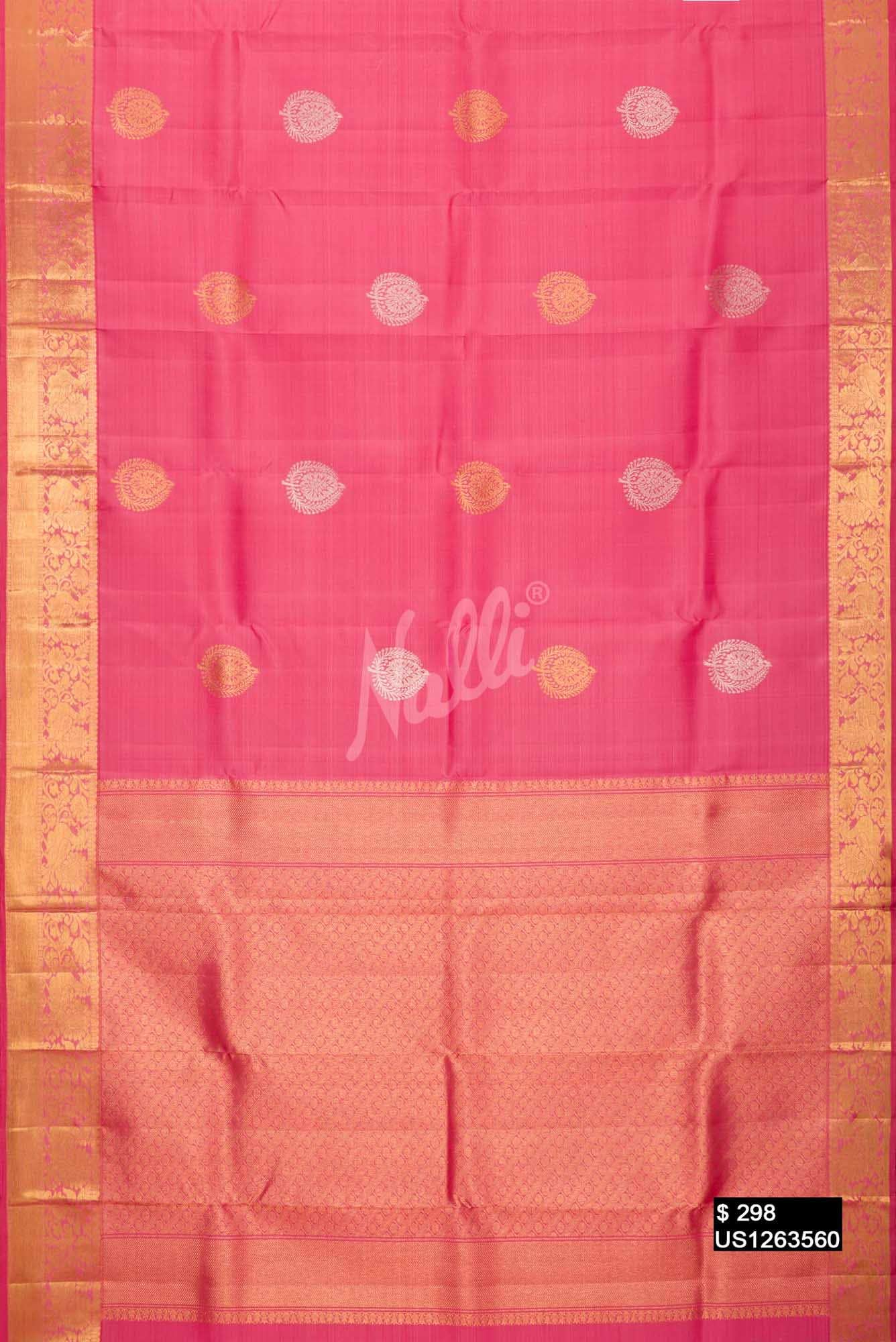 Pink Kanchipuram Silk Saree