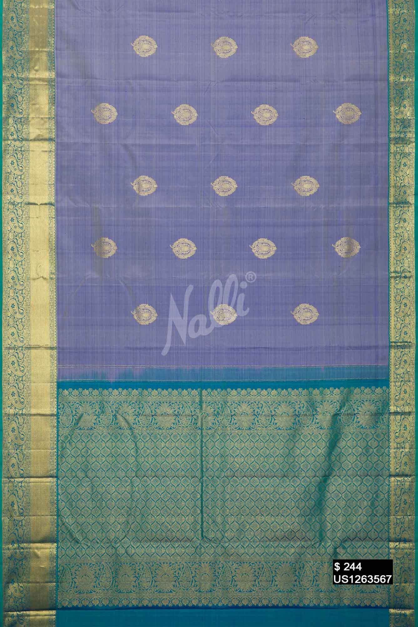 Lavender Kanchipuram Silk Saree