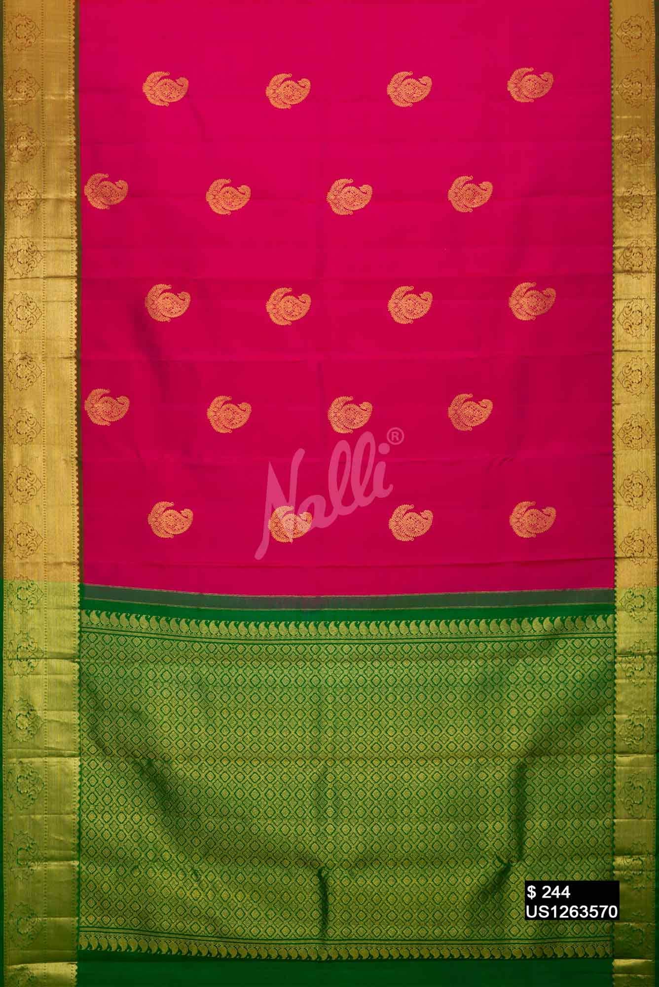 Pink Kanchipuram Silk Saree