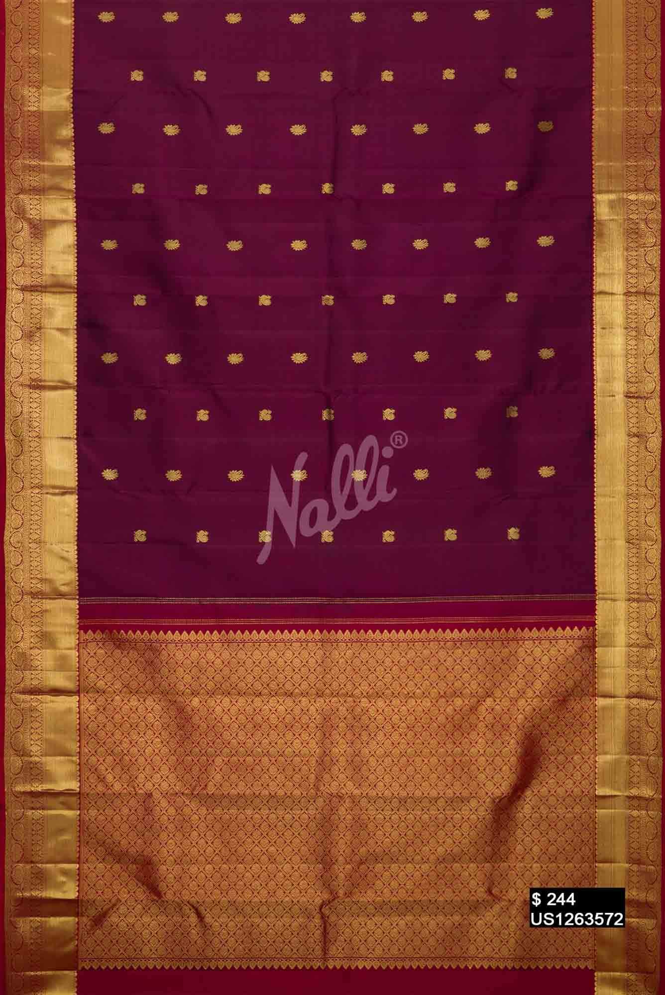 Magenta Kanchipuram Silk Saree