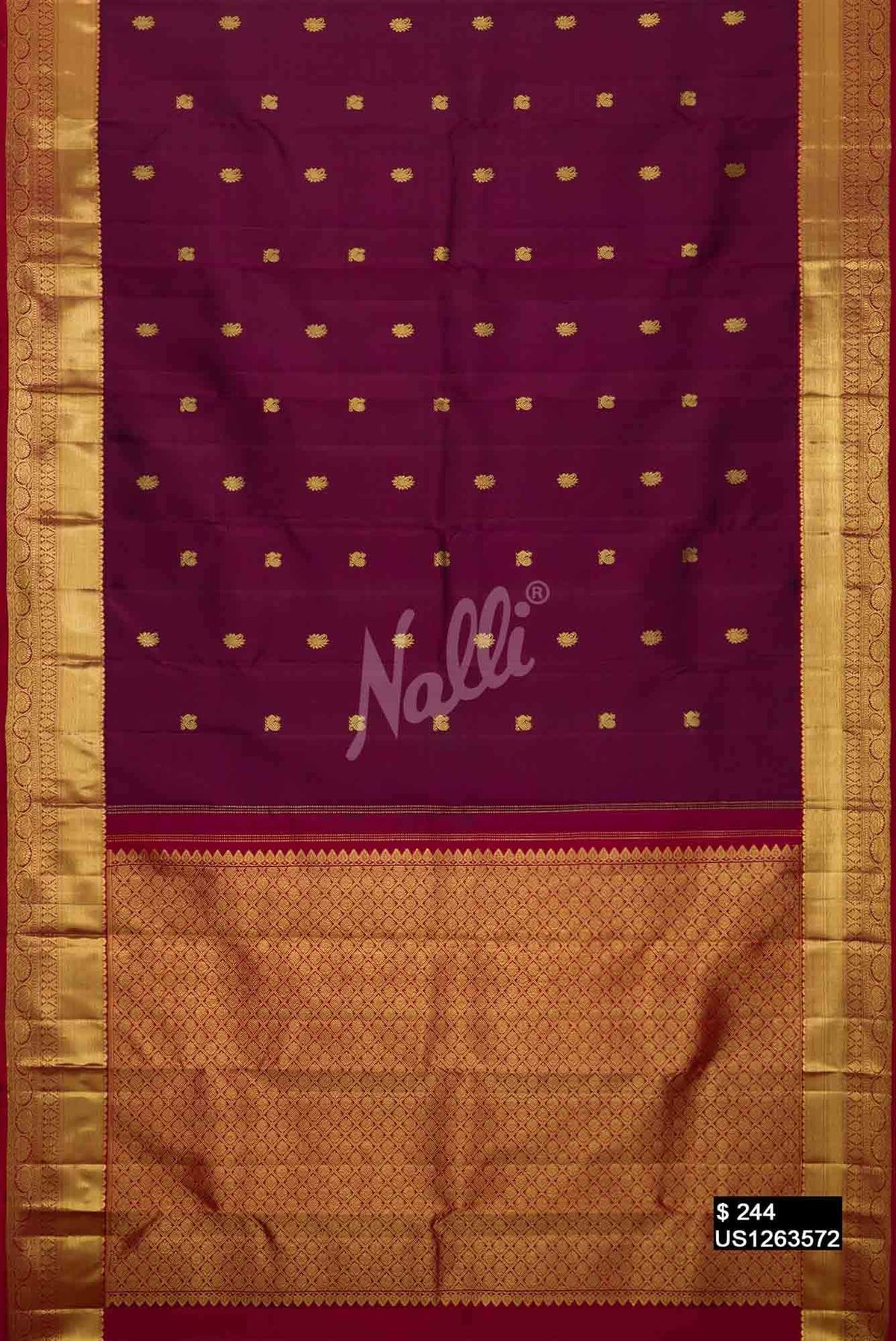 Magenta Kanchipuram Silk Saree