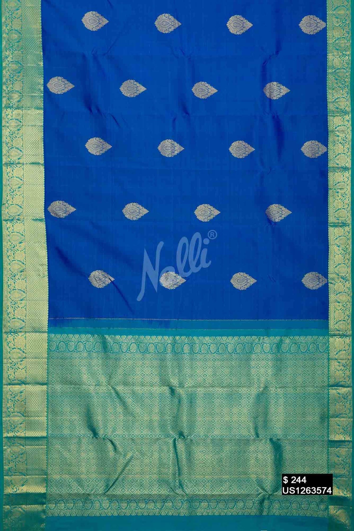 Royal Blue Kanchipuram Silk Saree