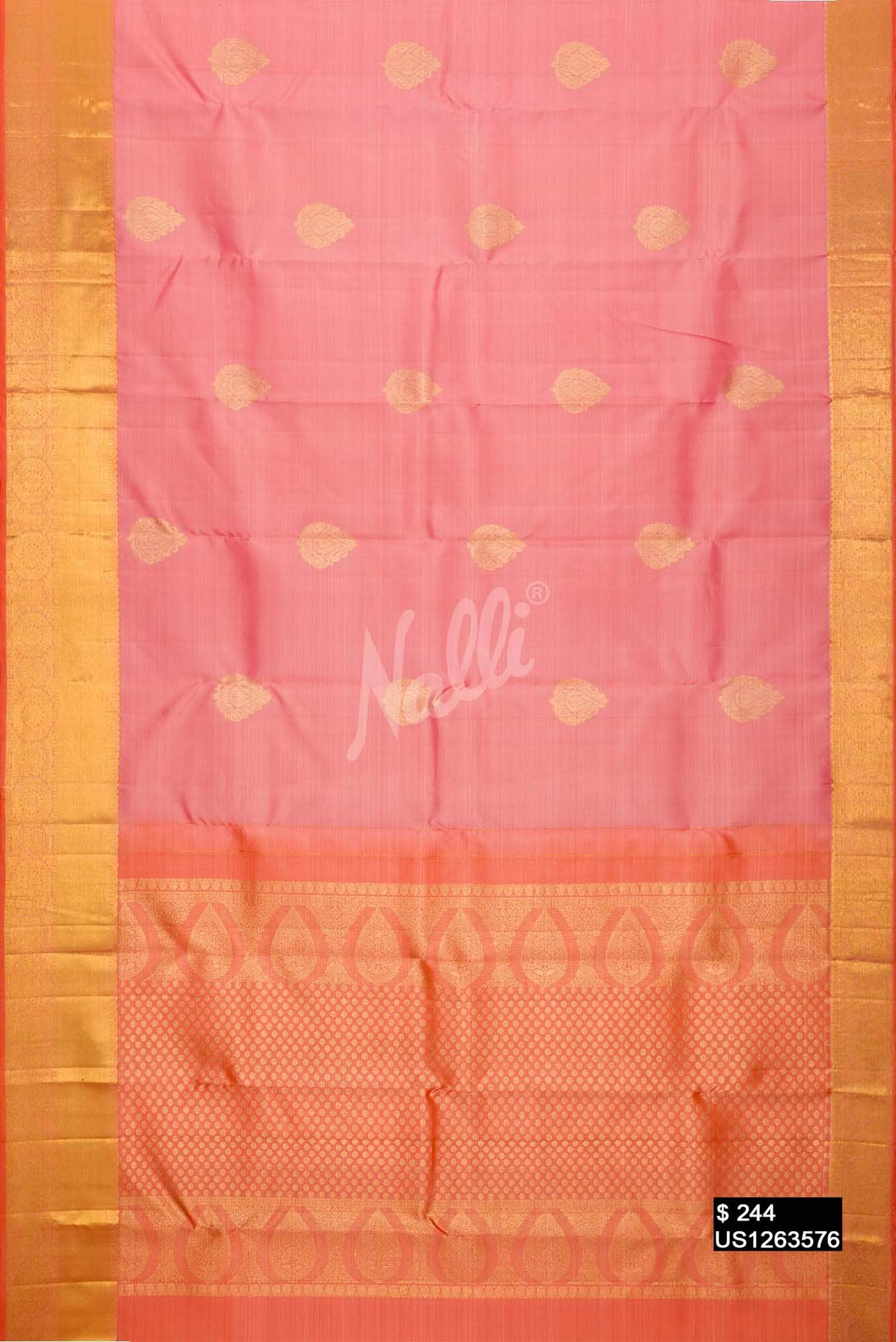 Pink Kanchipuram Silk Saree