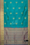 Peacock Blue Kanchipuram Silk Saree