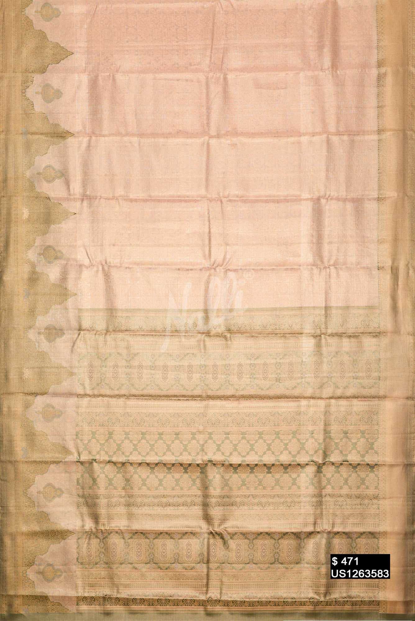 Pink Kanchipuram Tissue Silk Saree