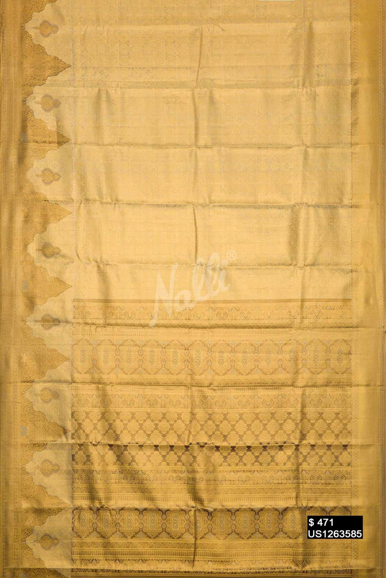 Gold Kanchipuram Tissue Silk Saree