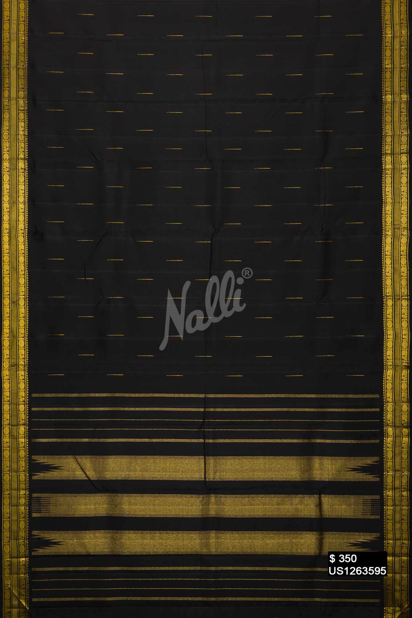 Black Kanchipuram Silk Saree