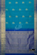 Peacock Blue Kanchipuram Silk Saree