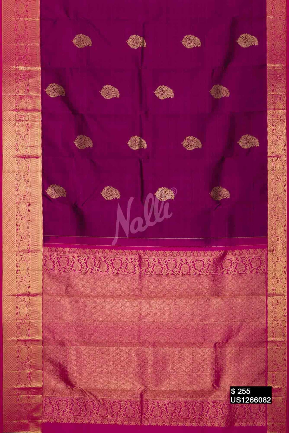 Purple Kanchipuram Silk Saree