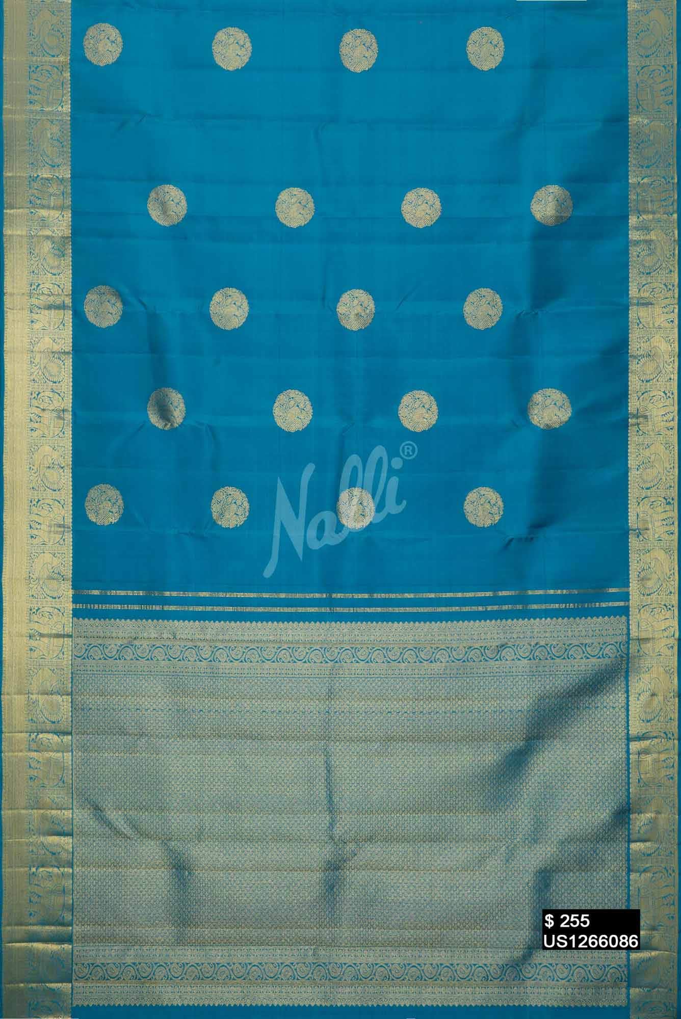Blue Kanchipuram Silk Saree
