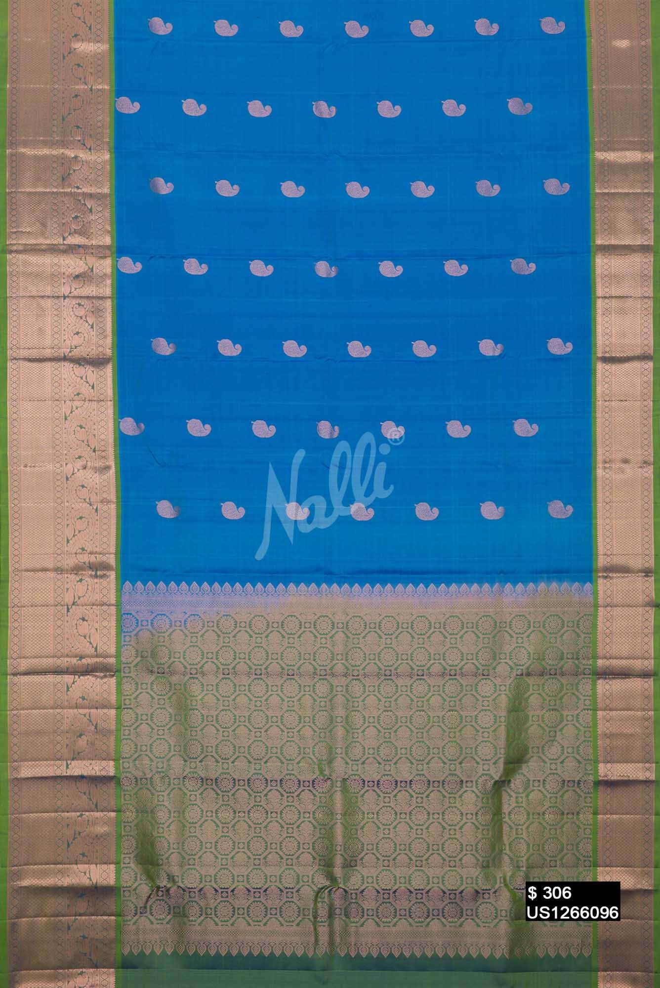 Blue Kanchipuram Silk Saree