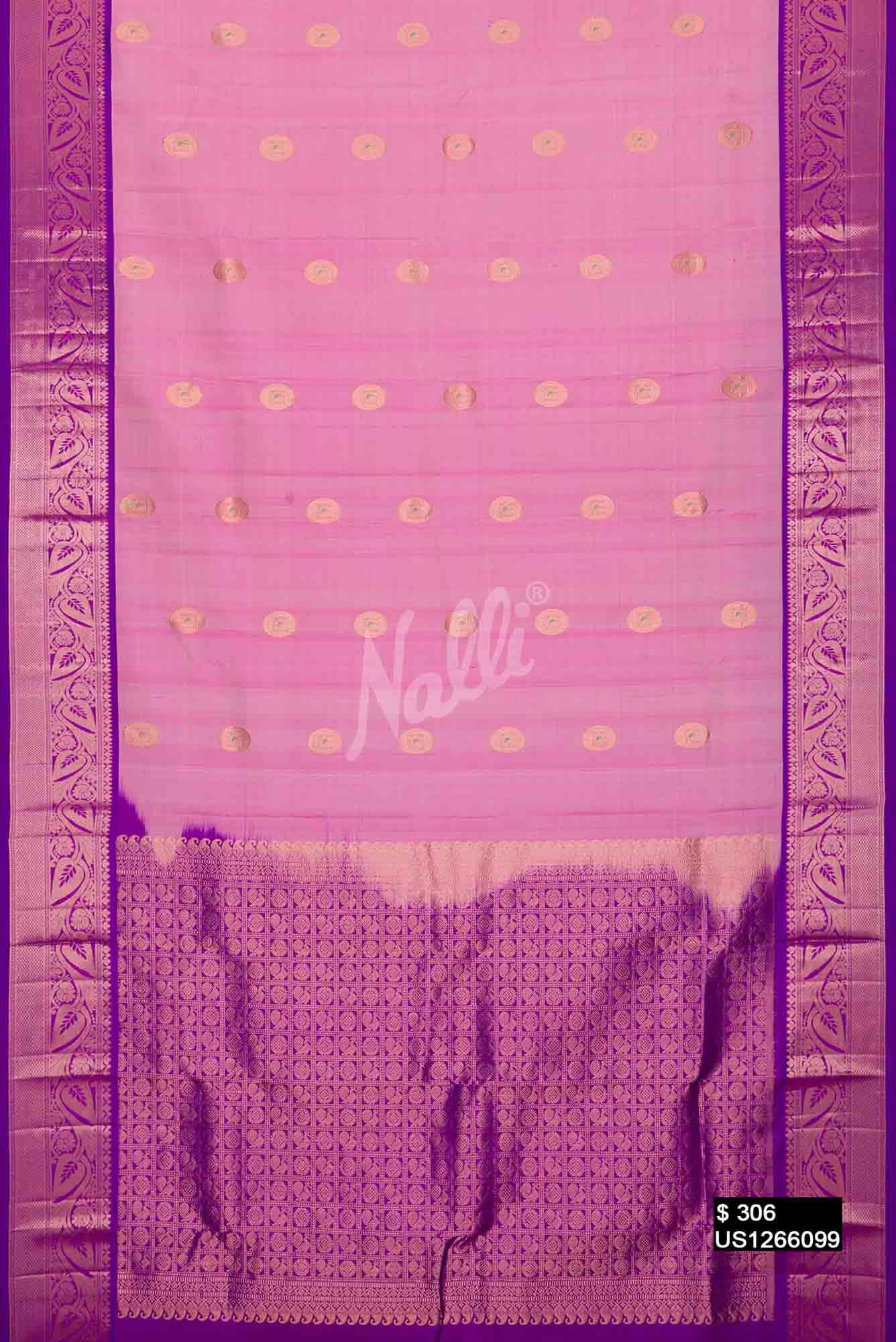 Pink Kanchipuram Silk Saree