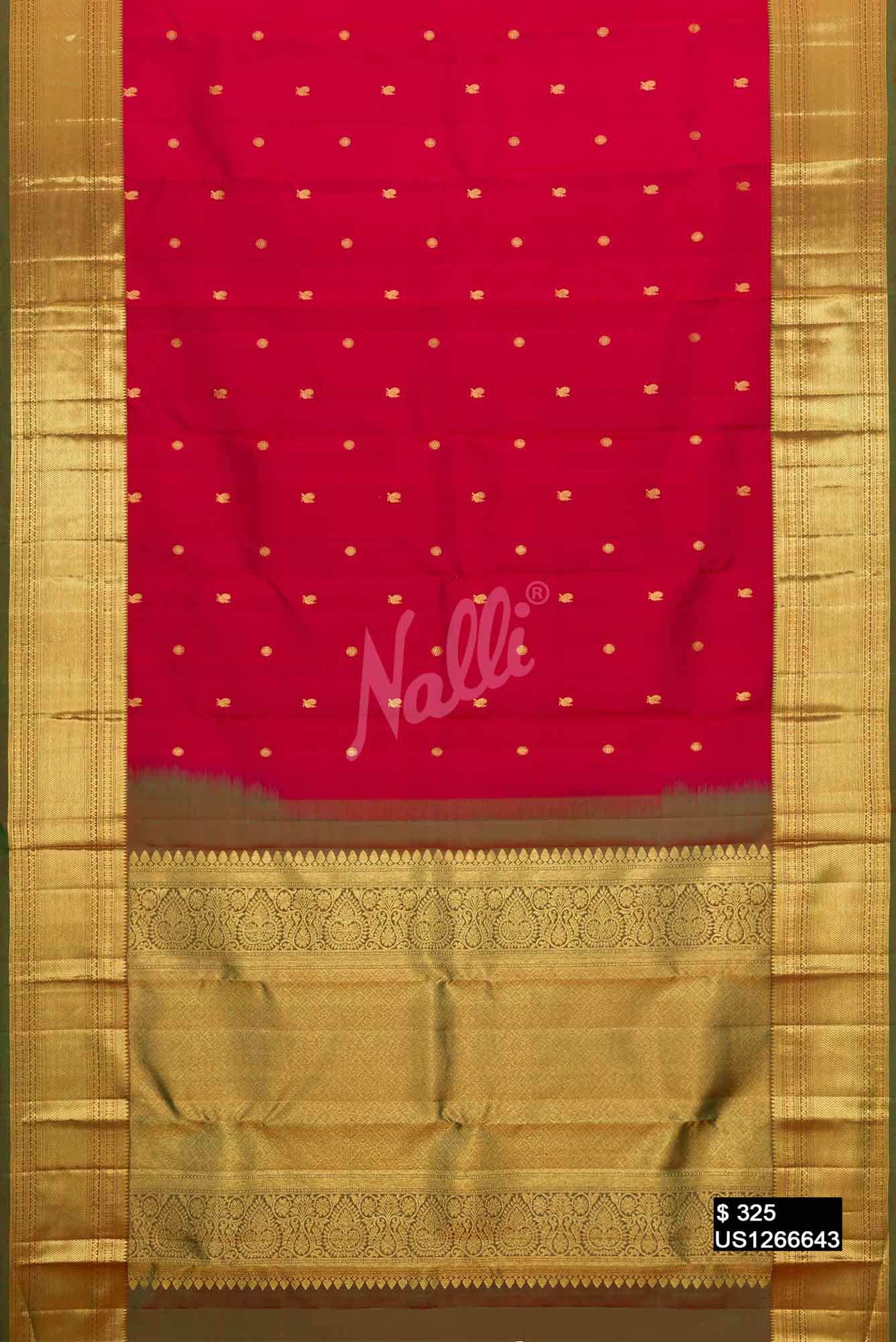 Maroon Kanchipuram Silk Saree