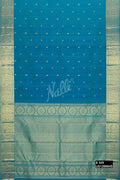 Peacock Blue Kanchipuram Silk Saree