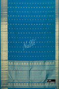 Peacock Blue Kanchipuram Silk Saree