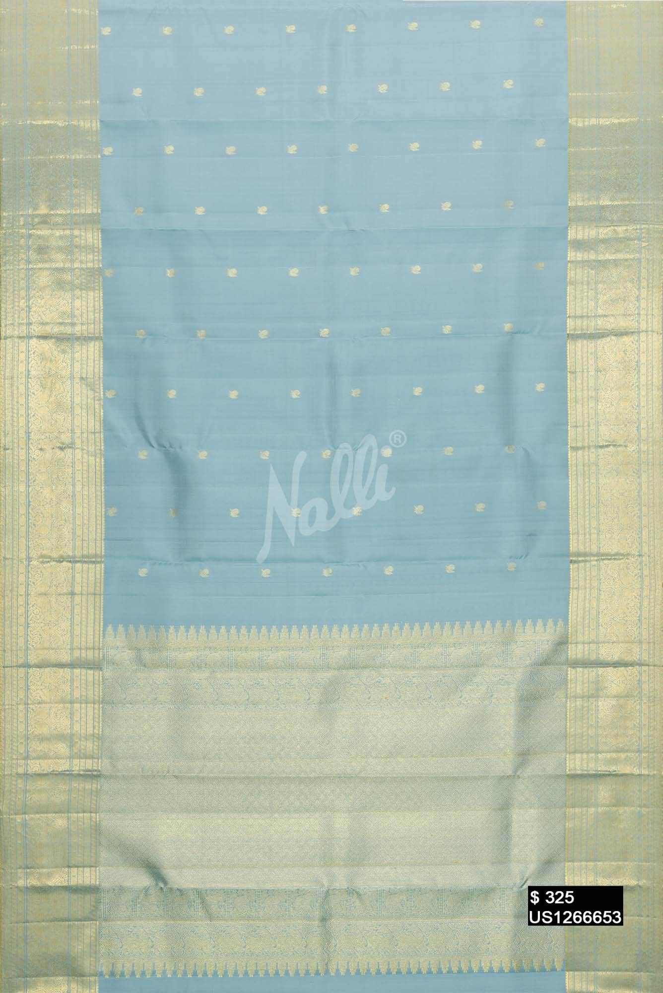 Light Blue Kanchipuram Silk Saree