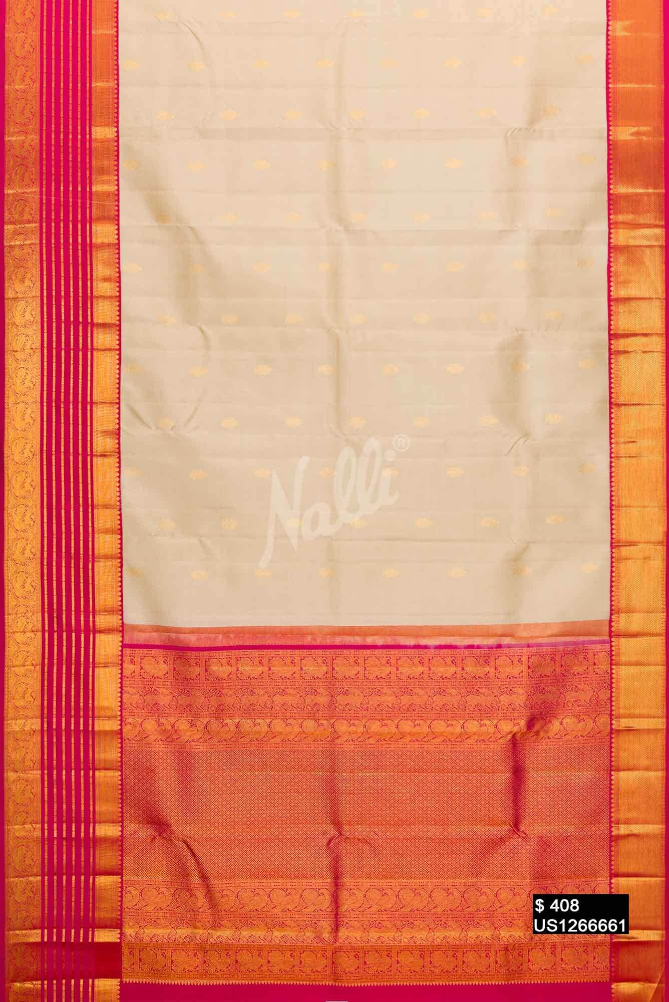 Sandal Kanchipuram Silk Saree