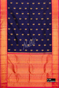 Navy Blue Kanchipuram Silk Saree