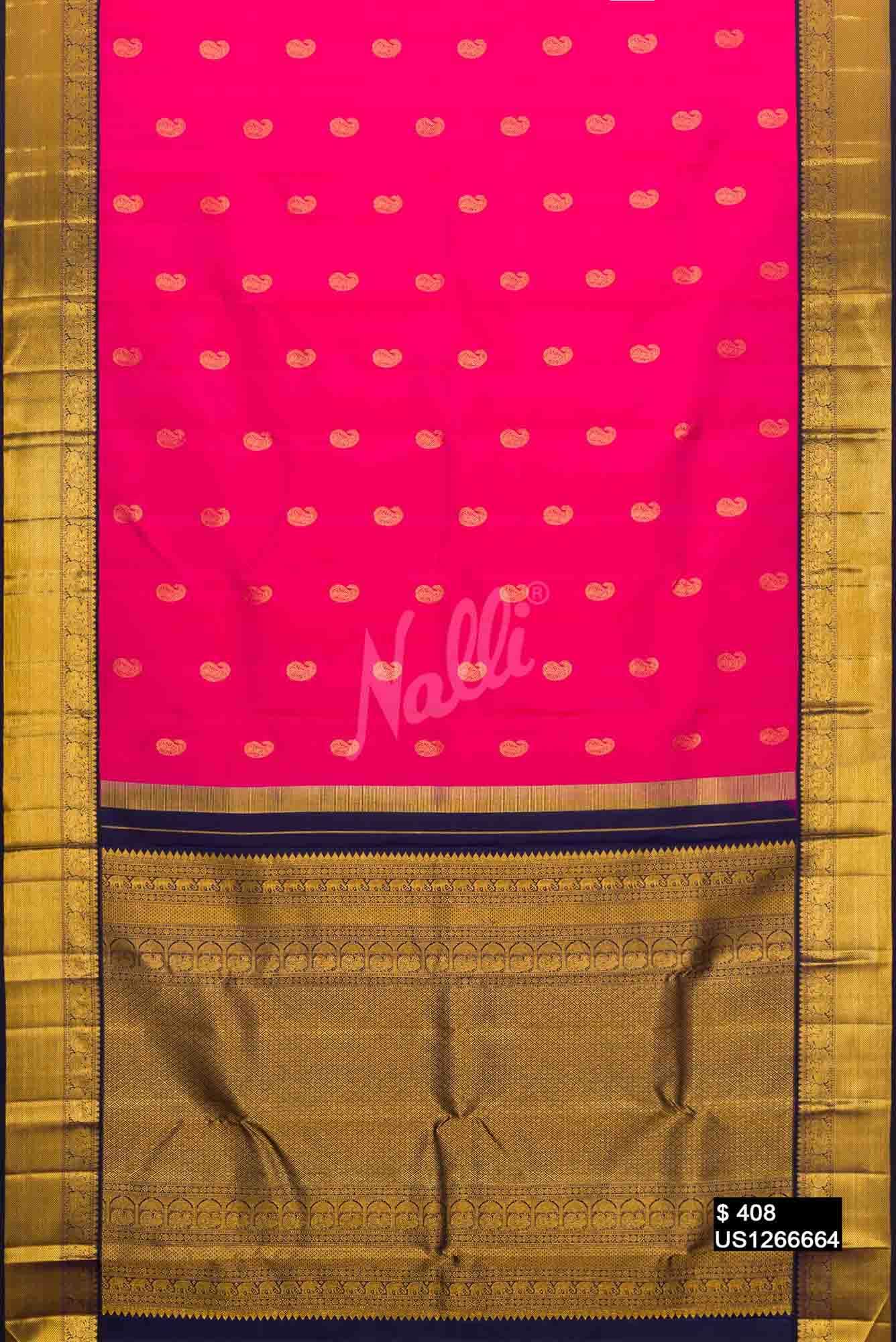 Pink Kanchipuram Silk Saree