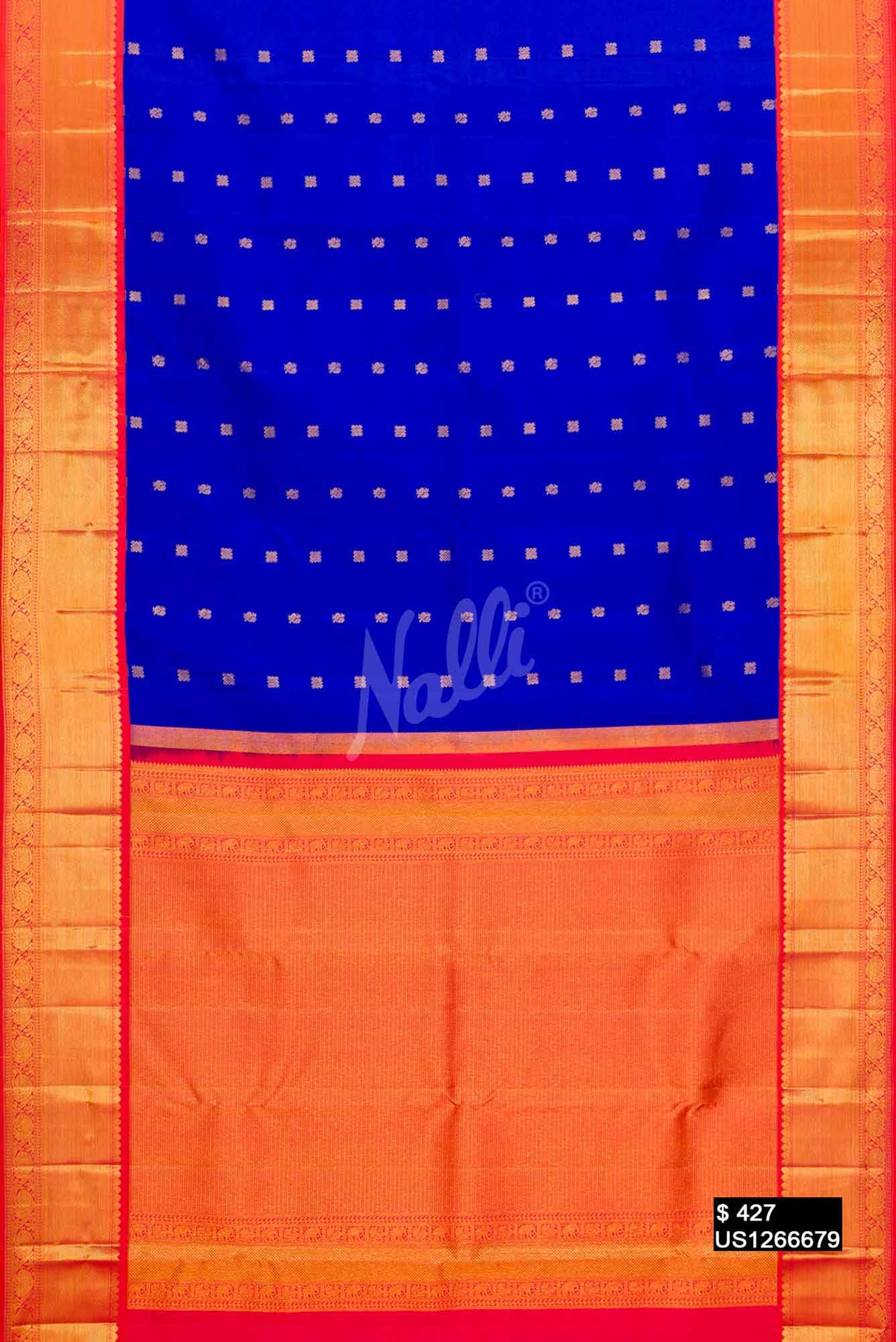 Royal Blue Kanchipuram Silk Saree