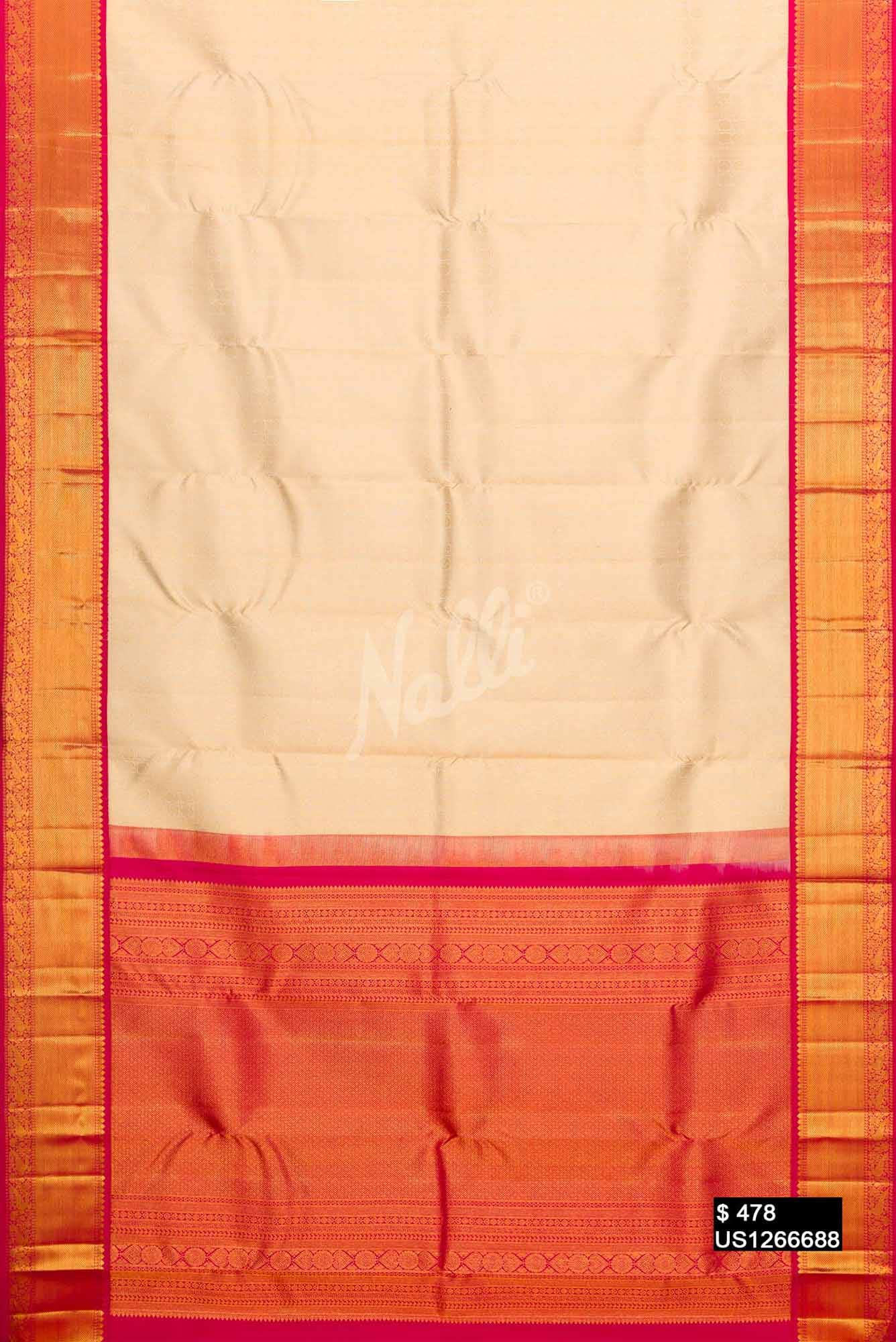 Sandal Kanchipuram Silk Saree