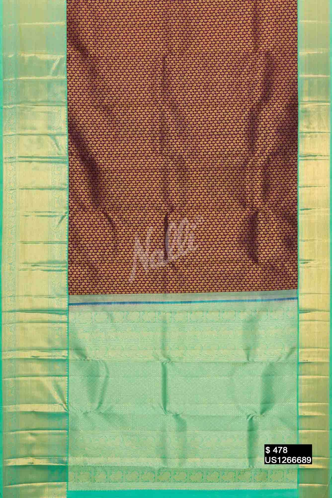 Violet Kanchipuram Silk Saree