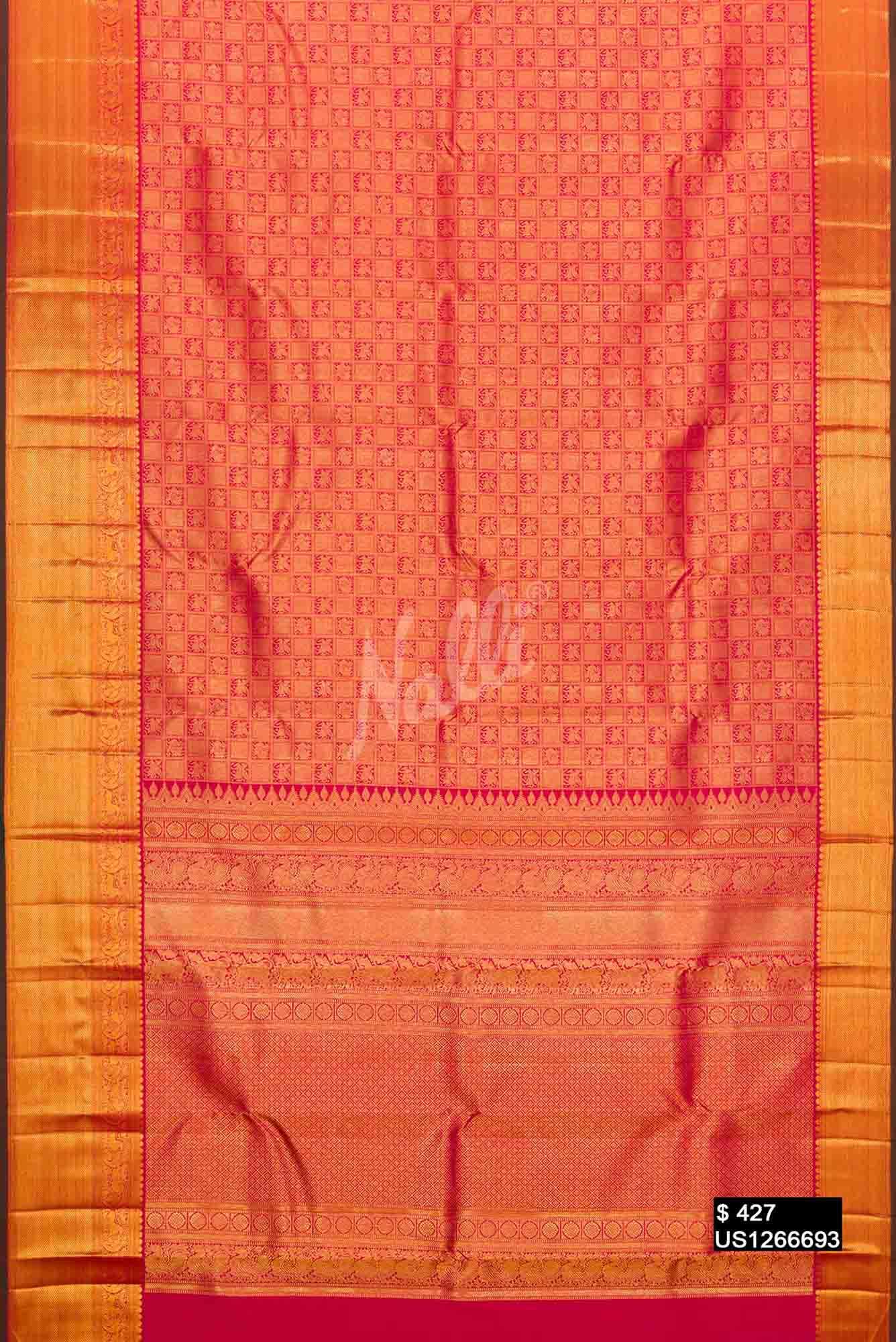Imperial Pink Kanchipuram Silk Saree