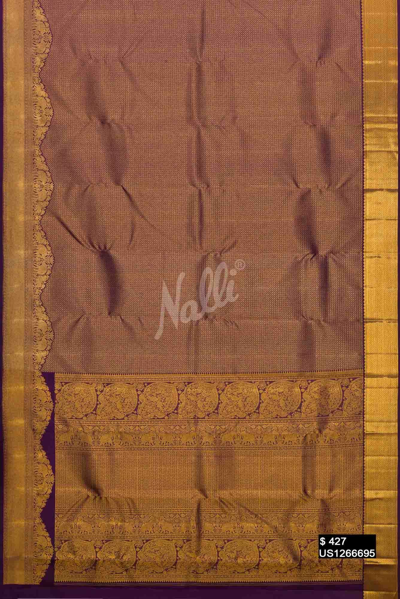 Violet Kanchipuram Silk Saree