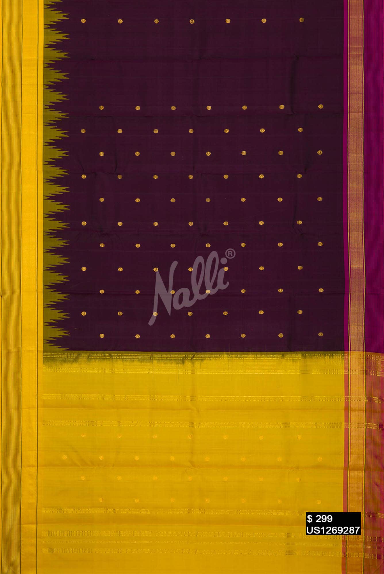 Violet Kanchipuram Silk Saree
